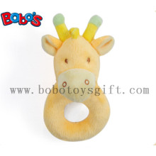 6 &quot;jirafa naranja suave anillo de traqueteo bebé juguete